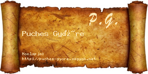 Puches Györe névjegykártya